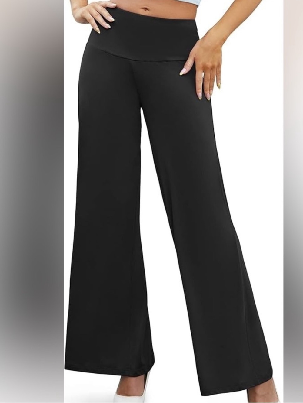 Arolina Black Wide Leg Pull On Palazzo Pants XXL